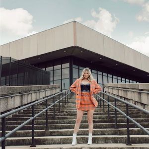 Misguided Plaid Matching Set